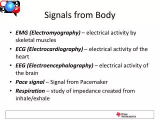 Signals from Body