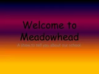 Welcome to Meadowhead