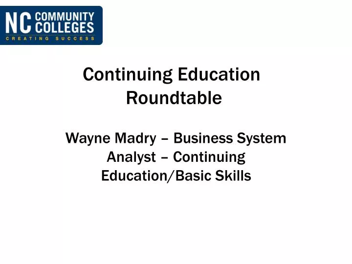 continuing education roundtable