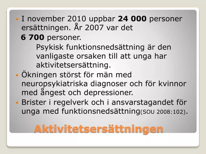 aktivitetsers ttningen