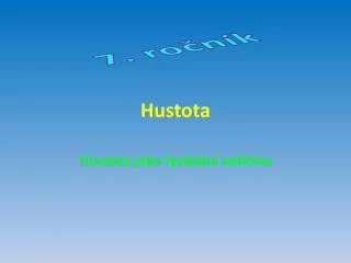 hustota