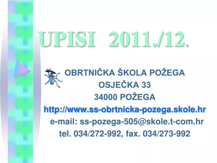 upisi 2011 12