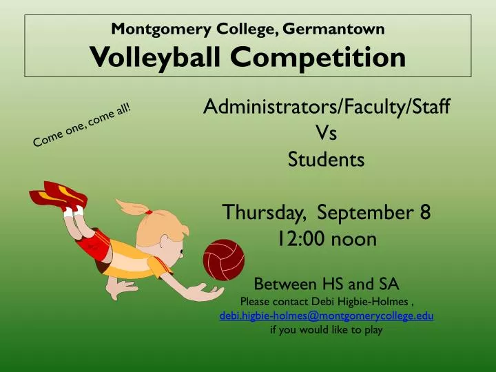 montgomery college germantown volleyball competition