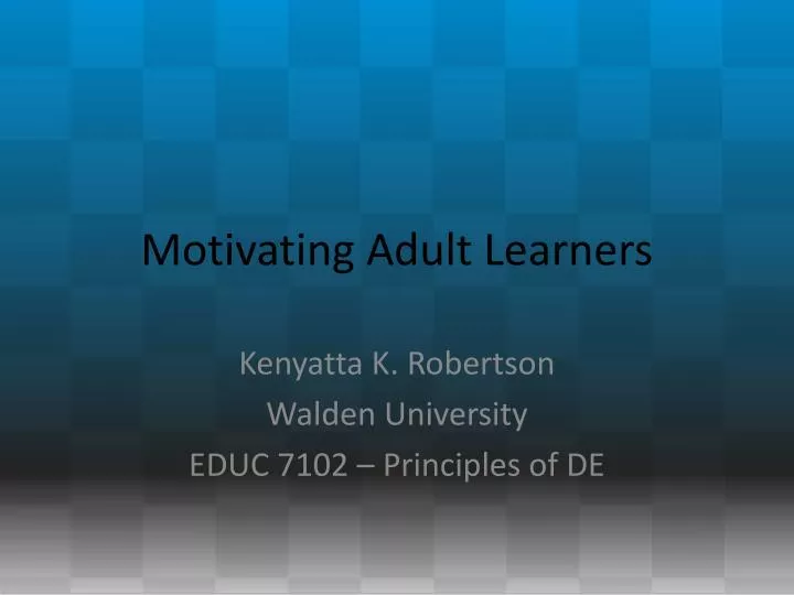 motivating adult learners
