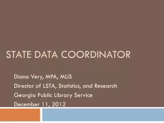 State Data Coordinator