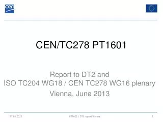 CEN/TC278 PT1601