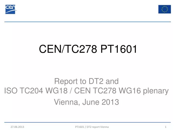 cen tc278 pt1601