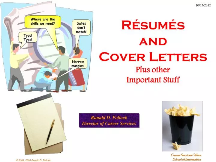 r sum s and cover letters plus other important stuff
