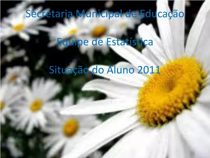 secretaria municipal de educa o equipe de estat stica situa o do aluno 2011