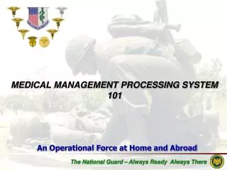 MEDICAL MANAGEMENT PROCESSING SYSTEM 101