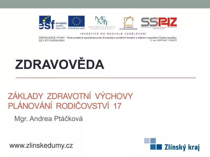 z klady zdravotn v chovy pl nov n rodi ovstv 17