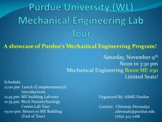 Purdue University (WL) Mechanical Engineering Lab Tour