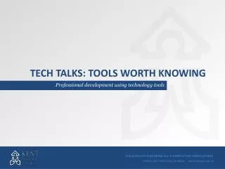 Tech talks: tools worth knowing
