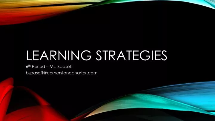 learning strategies