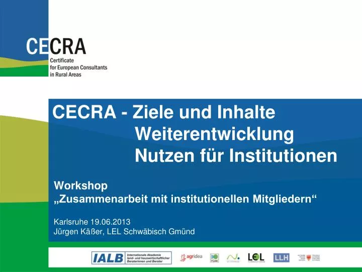 cecra ziele und inhalte weiterentwicklung nutzen f r institutionen