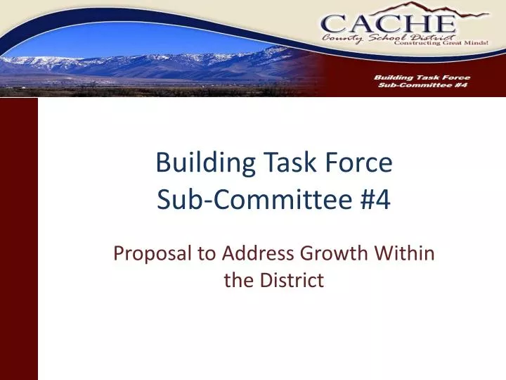 building task force sub committee 4