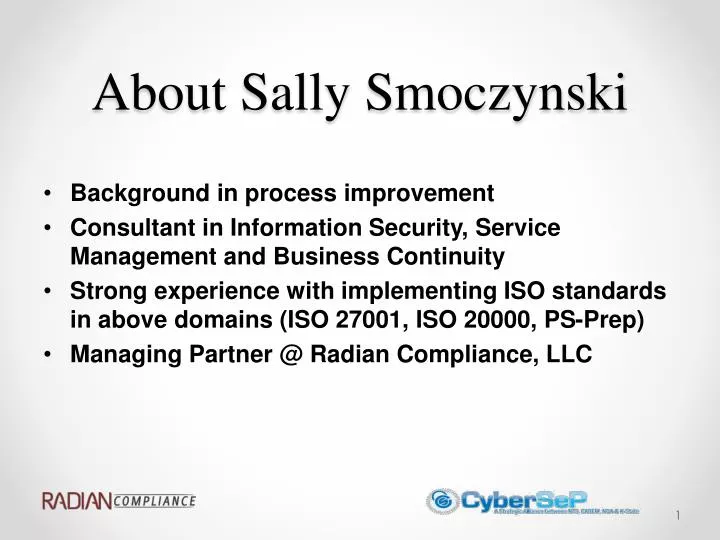 about sally smoczynski