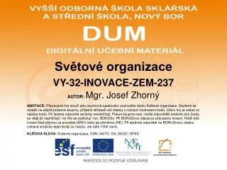 sv tov organizace