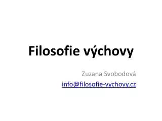 filosofie v chovy