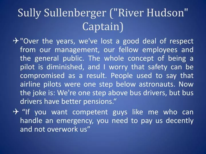 sully sullenberger river hudson captain