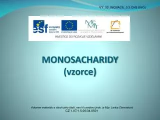 MONOSACHARIDY (vzorce)