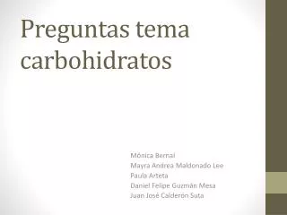 preguntas tema carbohidratos