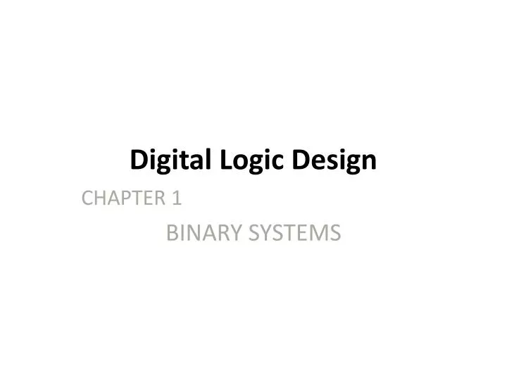 digital logic design