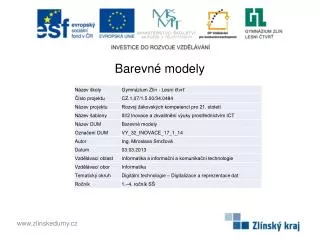 barevn modely