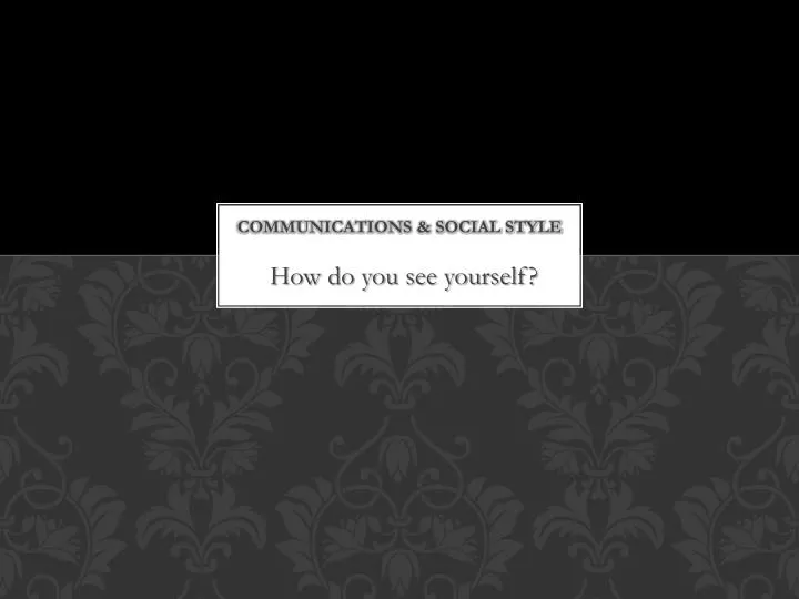communications social style