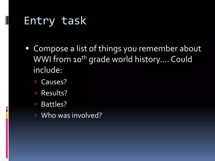 entry task