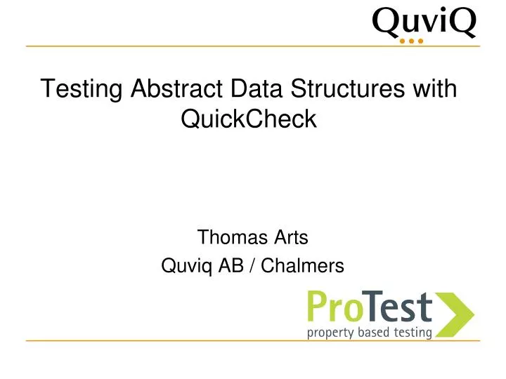 testing abstract data structures with quickcheck