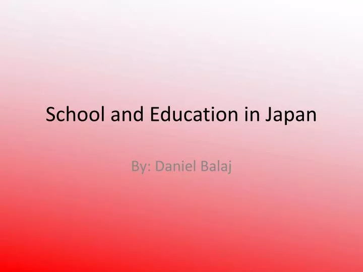 school and education in japan