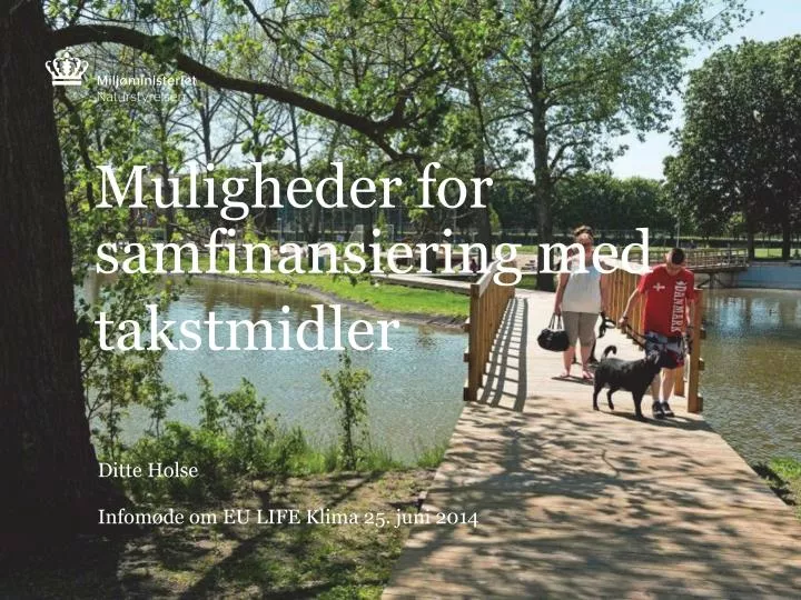 muligheder for samfinansiering med takstmidler