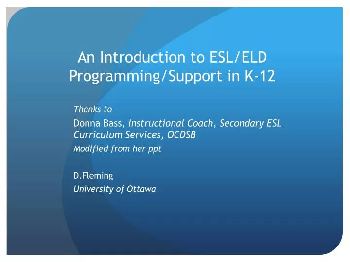 an introduction to esl eld programming support in k 12