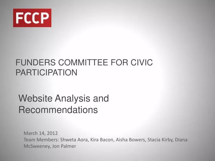 funders committee for civic participation
