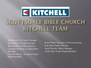 Scottsdale Bible Church Kitchell Team
