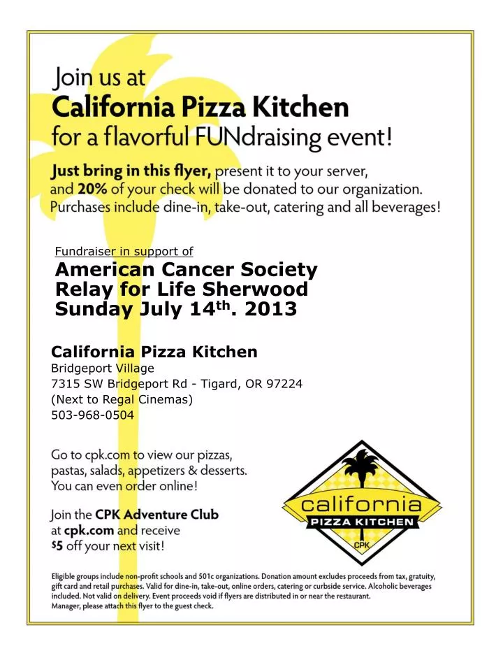 fundraiser in support of american cancer society relay for life sherwood sunday july 14 th 2013
