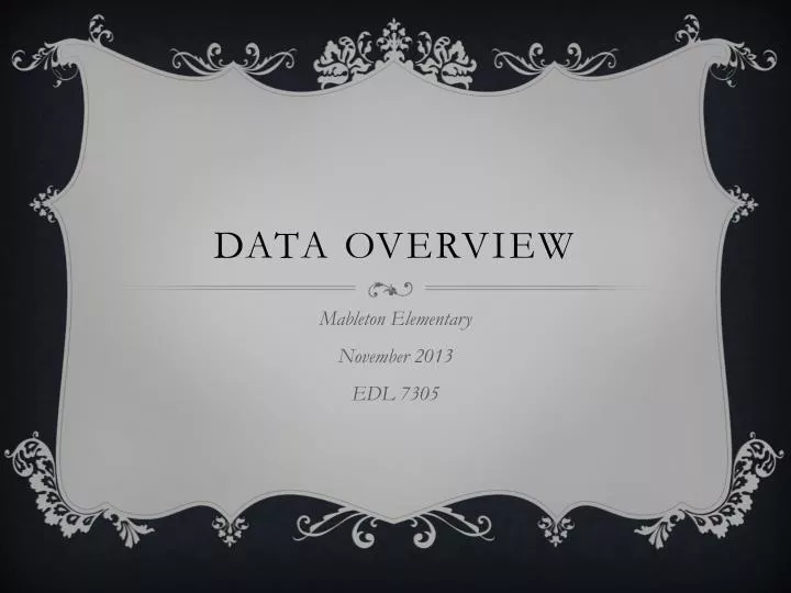 data overview