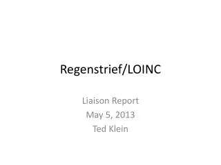Regenstrief /LOINC