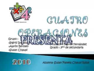 cuatro operaciones