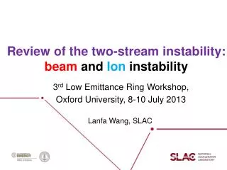 Review of the two-stream instability: beam and Ion instability
