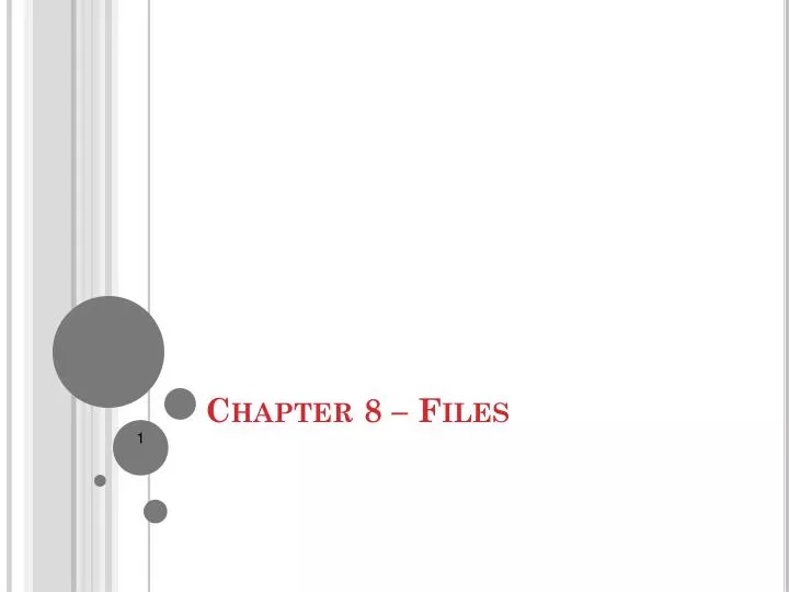 chapter 8 files