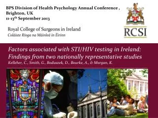 BPS Division of Health Psychology Annual Conference , Brighton, UK 11-13 th September 2013