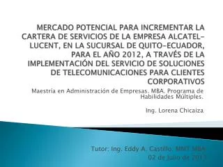 maestr a en administraci n de empresas mba programa de habilidades m ltiples ing lorena chicaiza