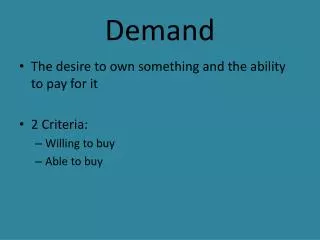 Demand