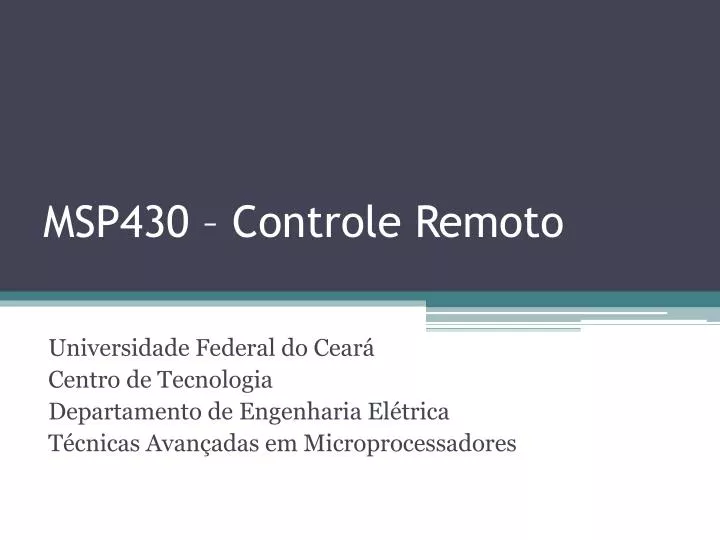 msp430 controle remoto
