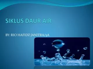 siklus daur air