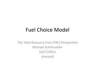 Fuel Choice Model