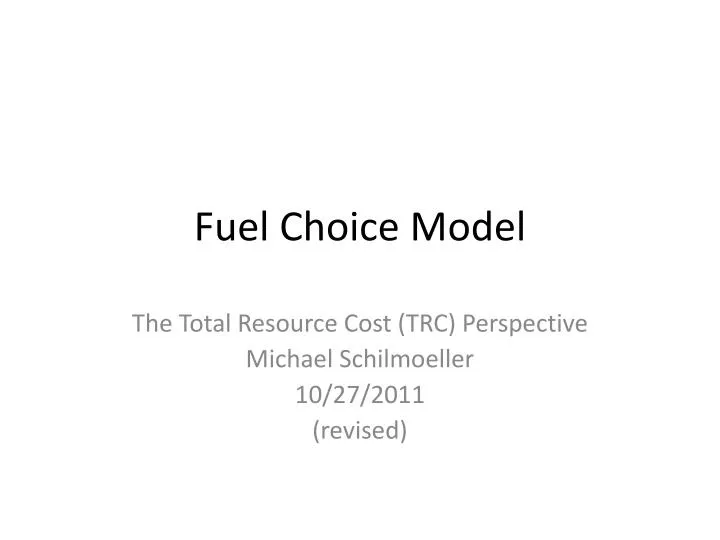 fuel choice model