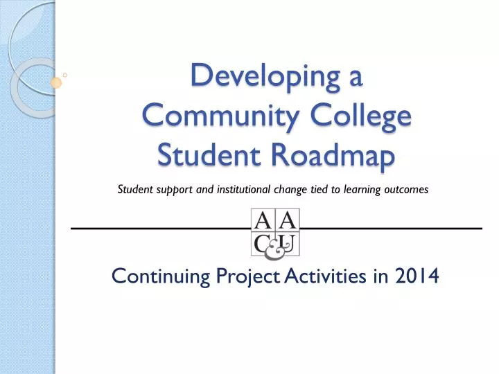 developing a community college student roadmap